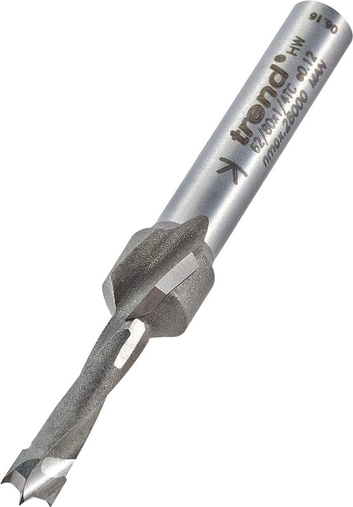 Tooled Up | Trend Trend Router Drill Countersunk Counterbore 9.5mm 20mm 1/4 Trend Trend Router Drill Countersunk Counterbore 9.5mm 20mm 1/4