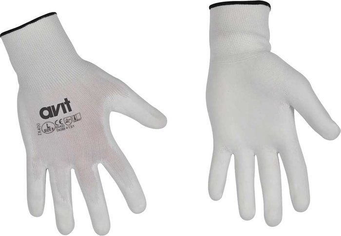 Tooled Up | Avit Avit Polyurethane Coated Gloves White L Pack of 1 Avit Avit Polyurethane Coated Gloves White L Pack of 1