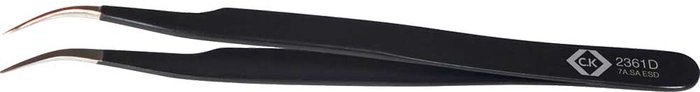 Tooled Up | CK Tools CK Precision ESD Tweezers Fine Curved Smooth Tips CK Tools CK Precision ESD Tweezers Fine Curved Smooth Tips