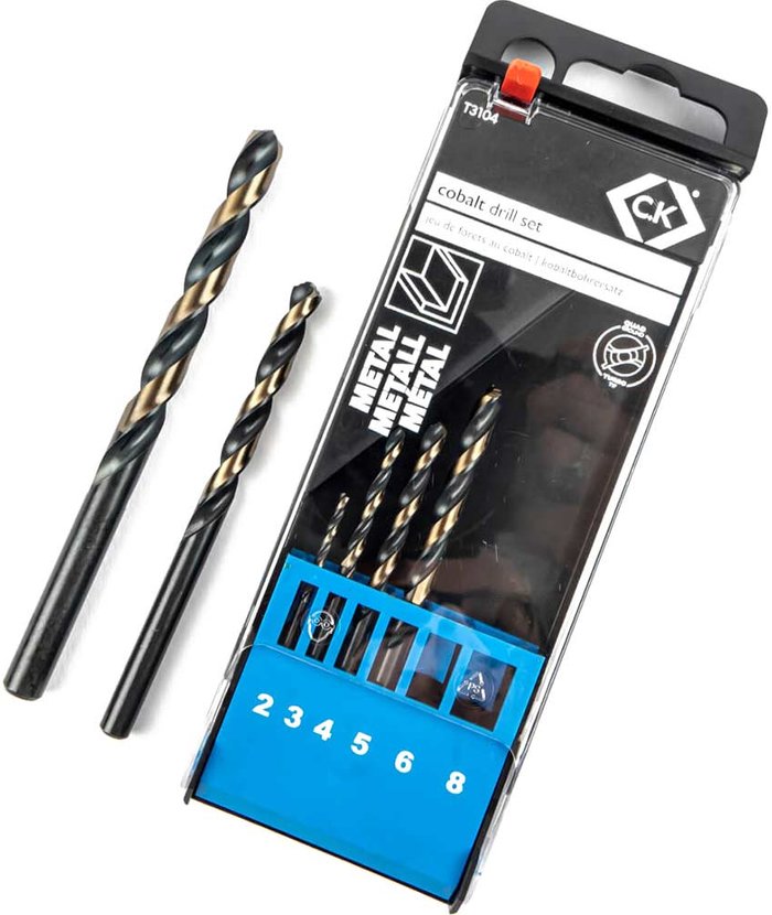 Tooled Up | CK Tools CK 6 Piece Cobalt Split Point Drill Bit Set CK Tools CK 6 Piece Cobalt Split Point Drill Bit Set