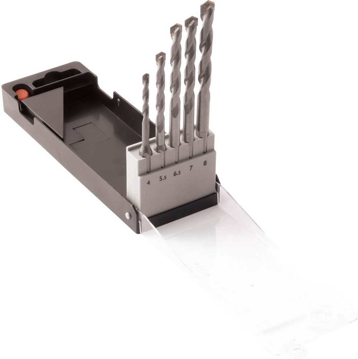 Tooled Up | CK Tools CK 5 Piece Hex Shank Masonry Drill Bit Set CK Tools CK 5 Piece Hex Shank Masonry Drill Bit Set