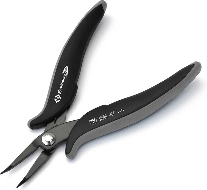 Tooled Up | CK Tools CK Ecotronic Bent Snipe Nose ESD Pliers 152mm CK Tools CK Ecotronic Bent Snipe Nose ESD Pliers 152mm