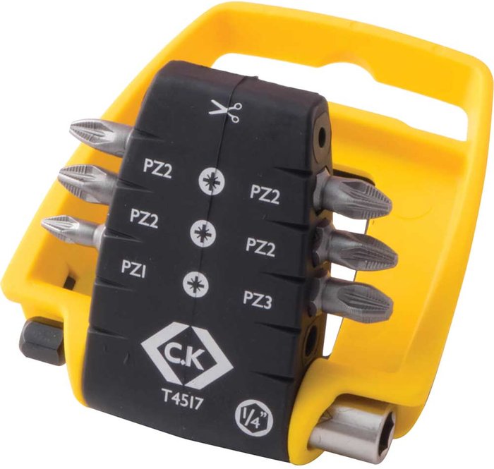 Tooled Up | CK Tools CK 7 Piece Pozi Screwdriver Bit Set CK Tools CK 7 Piece Pozi Screwdriver Bit Set