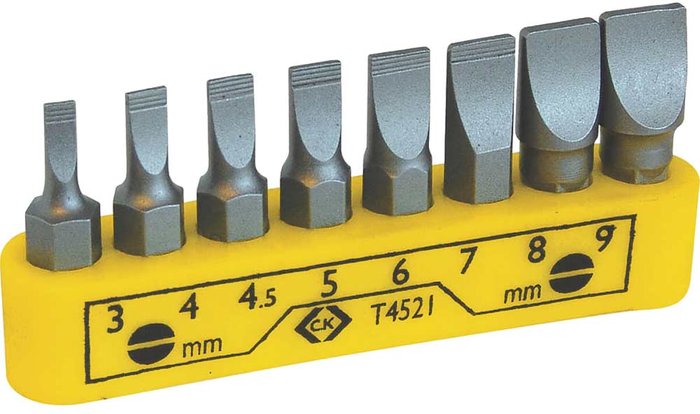 Tooled Up | CK Tools CK 8 Piece Slotted Screwdriver Bit Set CK Tools CK 8 Piece Slotted Screwdriver Bit Set
