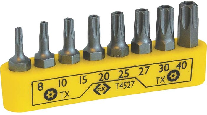 Tooled Up | CK Tools CK 8 Piece Security Torx Screwdriver Bit Set CK Tools CK 8 Piece Security Torx Screwdriver Bit Set