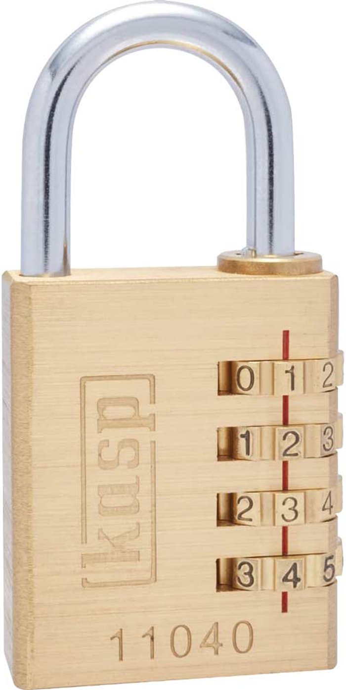 Tooled Up | KASP Kasp 110 Series Brass Combination Padlock 40mm Standard KASP Kasp 110 Series Brass Combination Padlock 40mm Standard