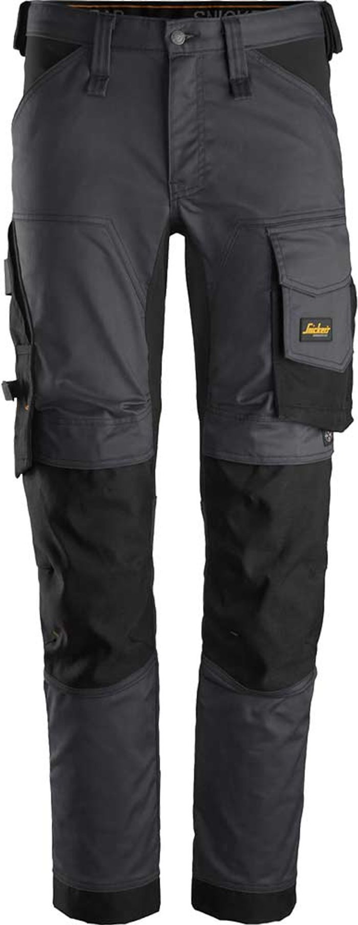 Tooled Up | Snickers Snickers 6341 Allround Work Stretch Slim Fit Trousers Grey / Black 31 Snickers Snickers 6341 Allround Work Stretch Slim Fit Trousers Grey / Black 31
