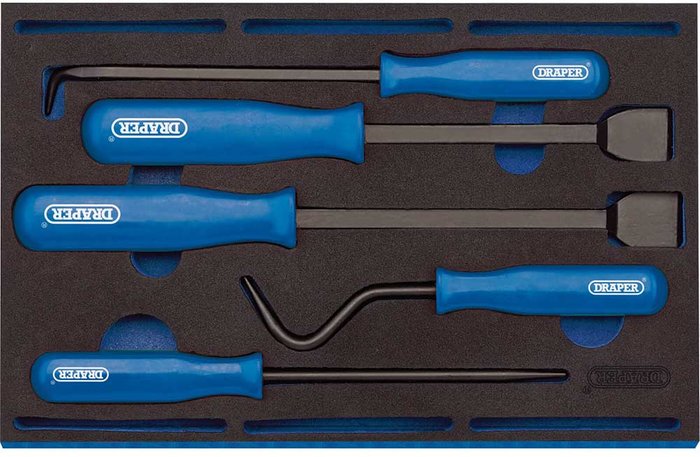 Tooled Up | Draper Draper 5 Piece Scraper and Remover Set in Eva Insert Tray Draper Draper 5 Piece Scraper and Remover Set in Eva Insert Tray
