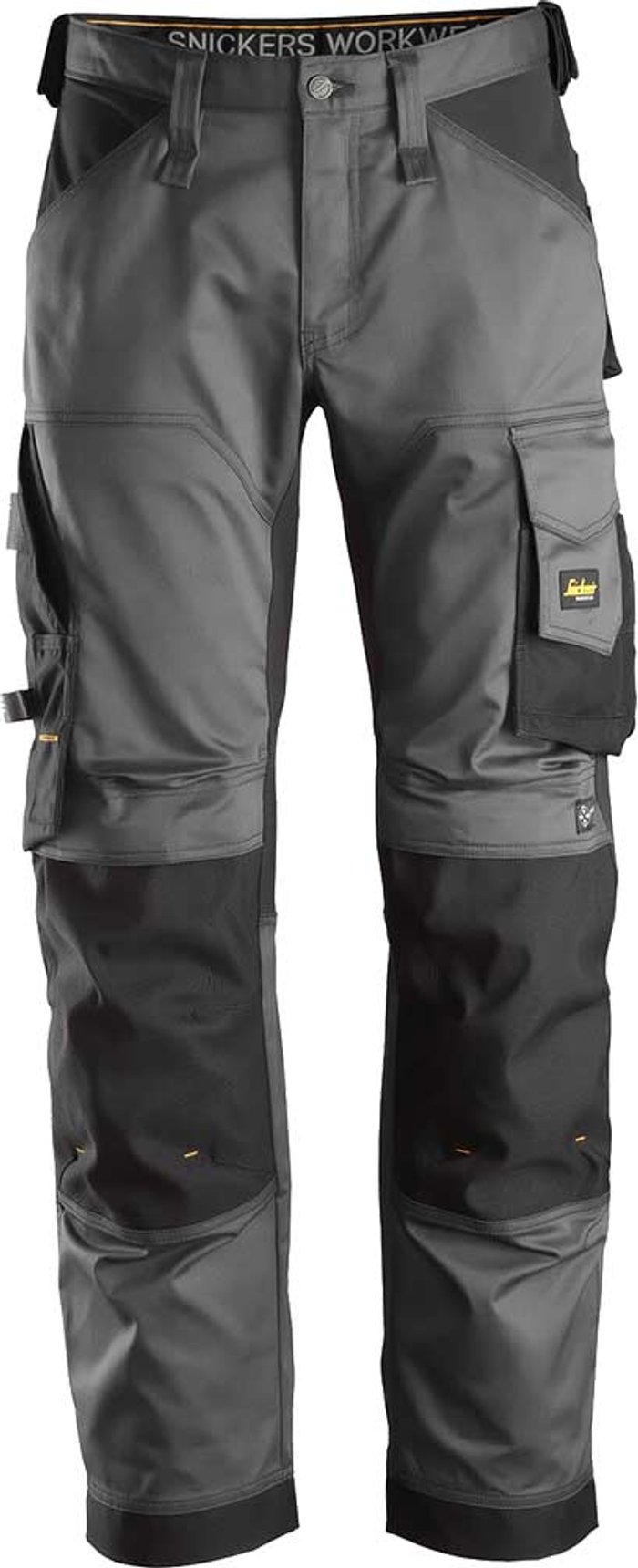 Tooled Up | Snickers Snickers 6351 Allround Work Stretch Loose Fit Trousers Steel Grey / Black 39 Snickers Snickers 6351 Allround Work Stretch Loose Fit Trousers Steel Grey / Black 39
