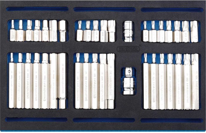 Tooled Up | Draper Draper 40 Piece Screwdriver Insert Bit Set In Eva Insert Tray Draper Draper 40 Piece Screwdriver Insert Bit Set In Eva Insert Tray