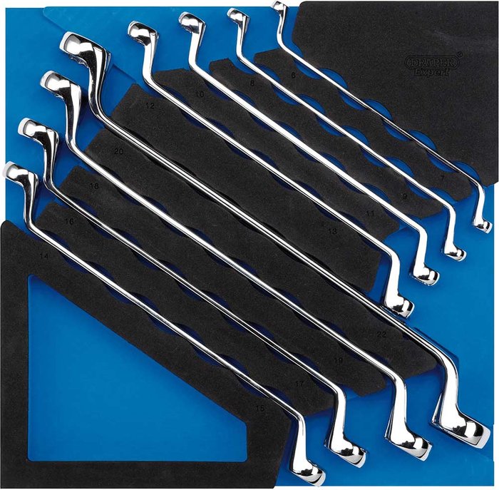 Tooled Up | Draper Draper 8 Piece Ring Spanner Set In Eva Insert Tray Draper Draper 8 Piece Ring Spanner Set In Eva Insert Tray