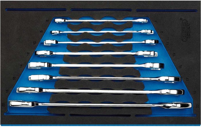 Tooled Up | Draper Draper 8 Piece Open Ended Spanner Set In Eva Insert Tray Draper Draper 8 Piece Open Ended Spanner Set In Eva Insert Tray