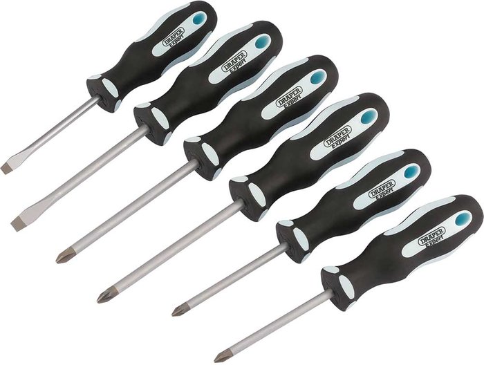 Tooled Up | Draper Draper 6 Piece Soft Grip Screwdriver Set Draper Draper 6 Piece Soft Grip Screwdriver Set