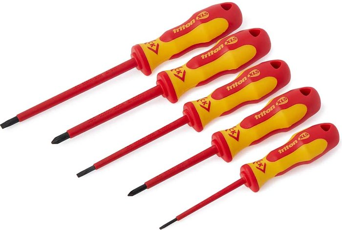 Tooled Up | CK Tools CK Triton 5 Piece XLS VDE Insulated Screwdriver Set CK Tools CK Triton 5 Piece XLS VDE Insulated Screwdriver Set
