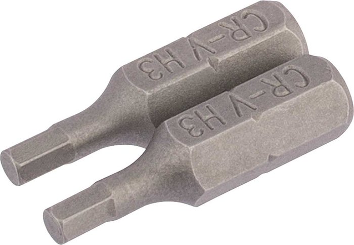 Tooled Up | Draper Draper Hex Screwdriver Bit Hex 3mm 25mm Pack of 2 Draper Draper Hex Screwdriver Bit Hex 3mm 25mm Pack of 2