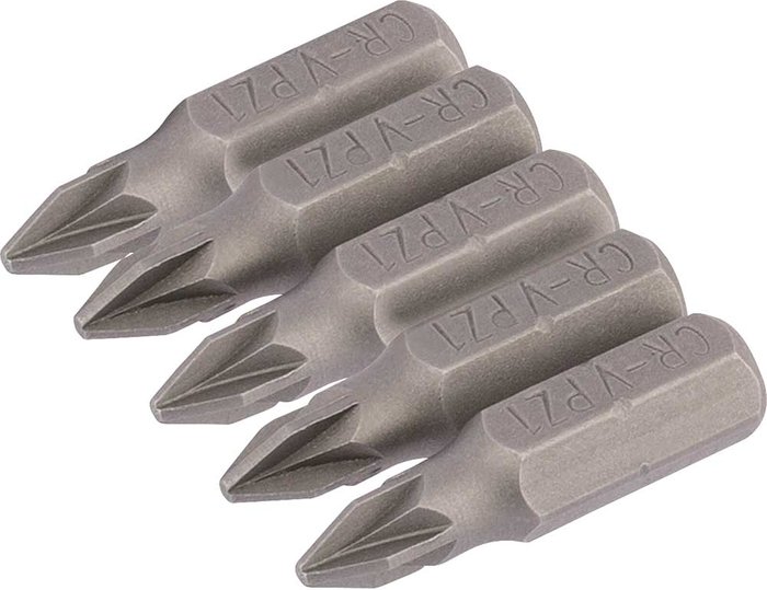 Tooled Up | Draper Draper Pozi Screwdriver Bit PZ1 25mm Pack of 5 Draper Draper Pozi Screwdriver Bit PZ1 25mm Pack of 5