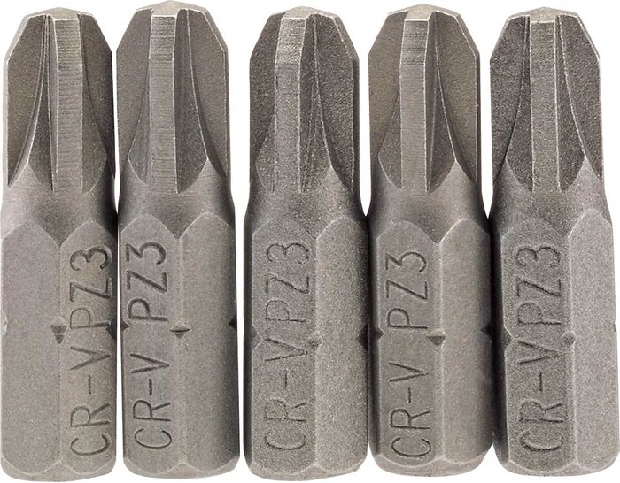 Tooled Up | Draper Draper Pozi Screwdriver Bit PZ3 25mm Pack of 5 Draper Draper Pozi Screwdriver Bit PZ3 25mm Pack of 5