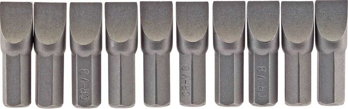 Tooled Up | Draper Draper Slotted Screwdriver Bit 8mm 25mm Pack of 10 Draper Draper Slotted Screwdriver Bit 8mm 25mm Pack of 10