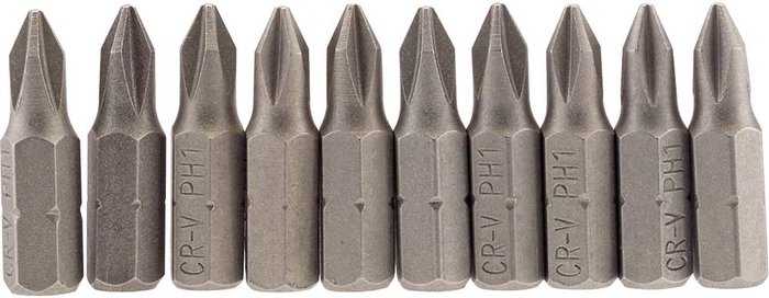 Tooled Up | Draper Draper Phillips Screwdriver Bit PH1 25mm Pack of 10 Draper Draper Phillips Screwdriver Bit PH1 25mm Pack of 10