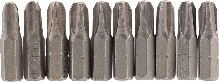 Tooled Up | Draper Draper Phillips Screwdriver Bit PH3 25mm Pack of 10 Draper Draper Phillips Screwdriver Bit PH3 25mm Pack of 10