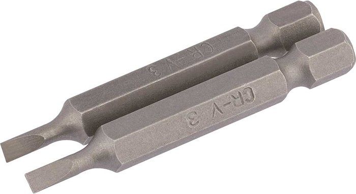 Tooled Up | Draper Draper Slotted Screwdriver Bit 3mm 50mm Pack of 2 Draper Draper Slotted Screwdriver Bit 3mm 50mm Pack of 2