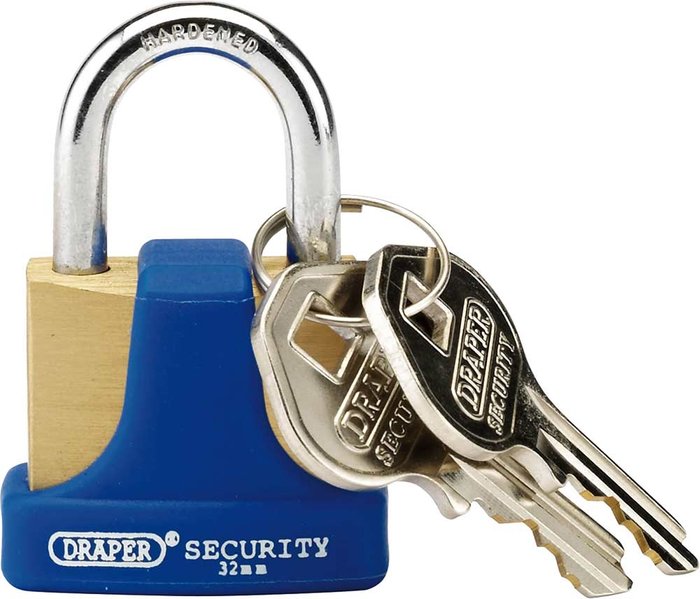 Tooled Up | Draper Draper Solid Brass Padlock 32mm Standard Draper Draper Solid Brass Padlock 32mm Standard