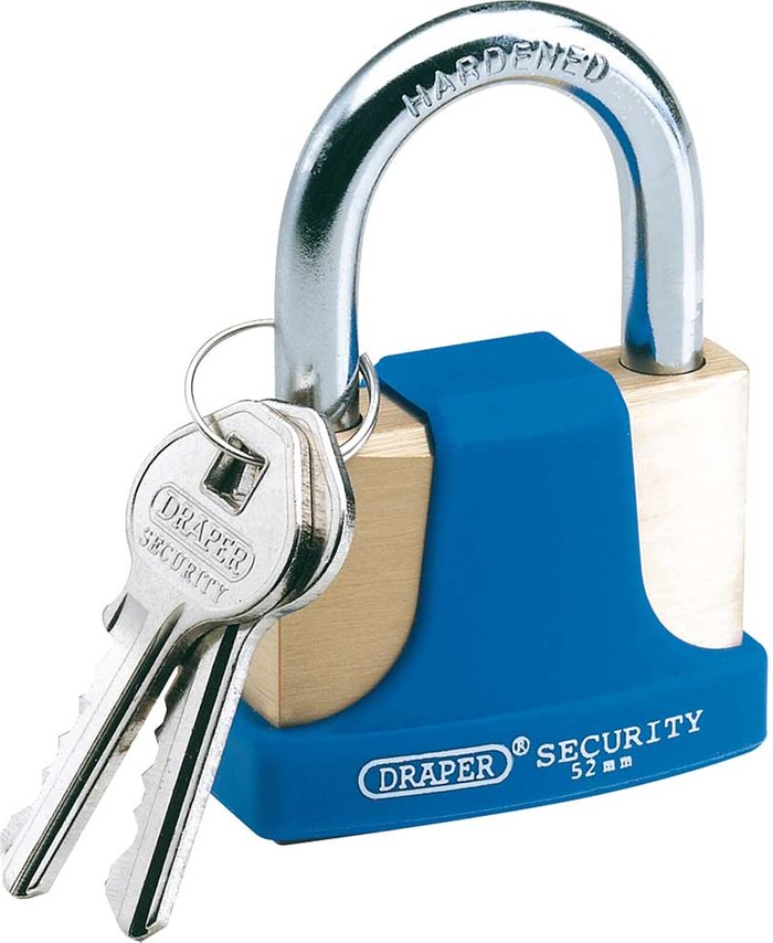 Tooled Up | Draper Draper Solid Brass Padlock 52mm Standard Draper Draper Solid Brass Padlock 52mm Standard