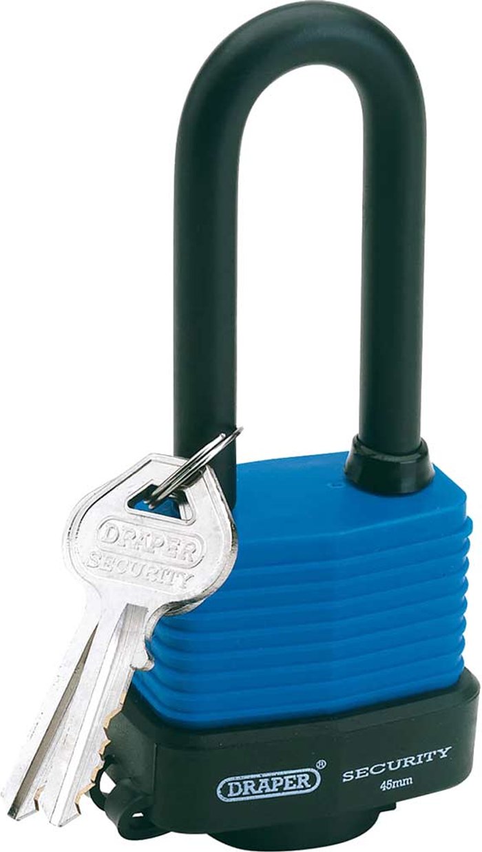 Tooled Up | Draper Draper Laminated Steel Padlock 45mm Long Draper Draper Laminated Steel Padlock 45mm Long