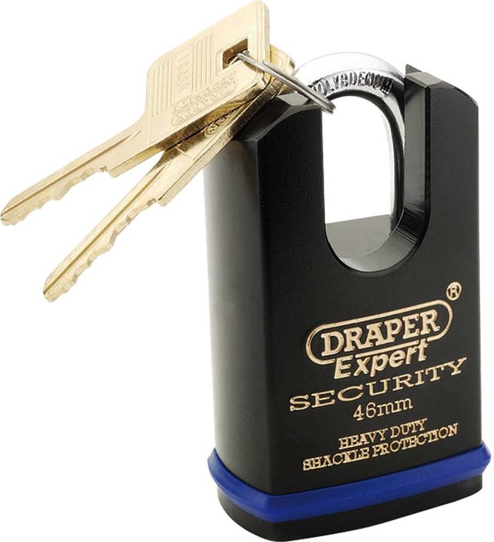 Tooled Up | Draper Draper Expert Heavy Duty Padlock Closed Shackle 46mm Standard Draper Draper Expert Heavy Duty Padlock Closed Shackle 46mm Standard