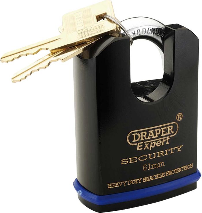 Tooled Up | Draper Draper Expert Heavy Duty Padlock Closed Shackle 61mm Standard Draper Draper Expert Heavy Duty Padlock Closed Shackle 61mm Standard