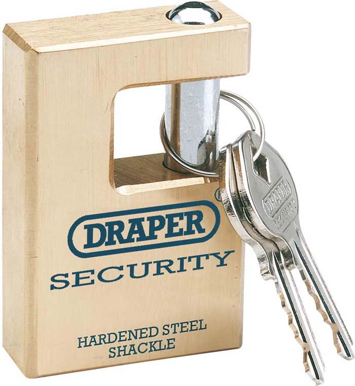 Tooled Up | Draper Draper Expert Solid Brass Padlock Closed Shackle 63mm Standard Draper Draper Expert Solid Brass Padlock Closed Shackle 63mm Standard