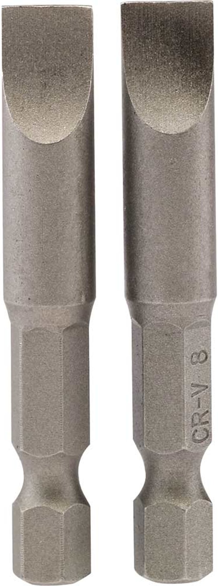 Tooled Up | Draper Draper Slotted Screwdriver Bit 8mm 50mm Pack of 2 Draper Draper Slotted Screwdriver Bit 8mm 50mm Pack of 2