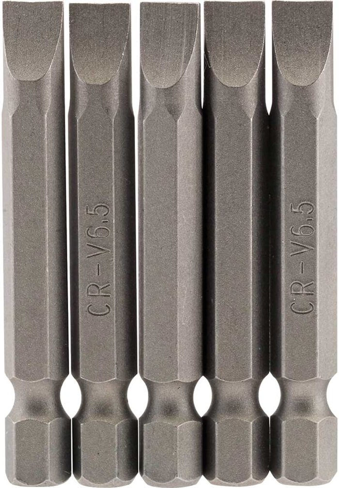 Tooled Up | Draper Draper Slotted Screwdriver Bit 6.5mm 50mm Pack of 5 Draper Draper Slotted Screwdriver Bit 6.5mm 50mm Pack of 5