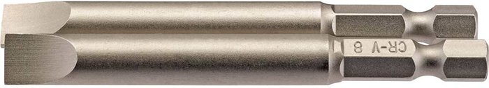 Tooled Up | Draper Draper Slotted Screwdriver Bit 8mm 75mm Pack of 2 Draper Draper Slotted Screwdriver Bit 8mm 75mm Pack of 2