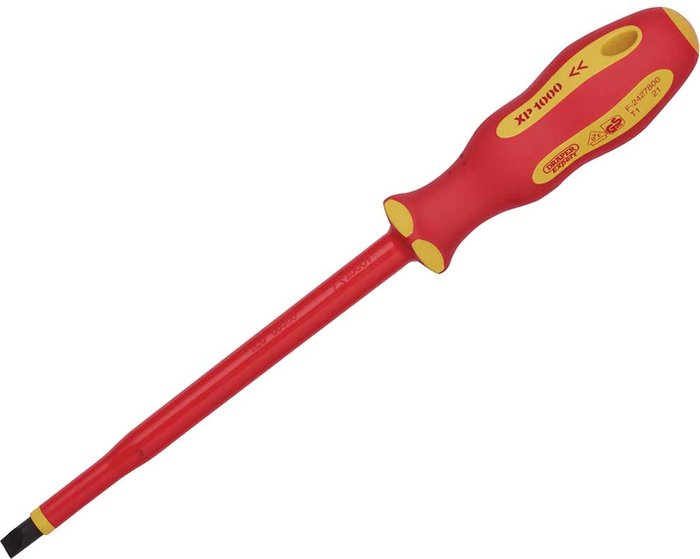 Tooled Up | Draper Draper Expert Ergo Plus VDE Insulated Parallel Slotted Screwdriver 8mm 175mm Draper Draper Expert Ergo Plus VDE Insulated Parallel Slotted Screwdriver 8mm 175mm