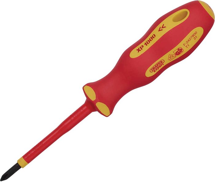 Tooled Up | Draper Draper Expert Ergo Plus VDE Insulated Phillips Screwdriver PH1 80mm Draper Draper Expert Ergo Plus VDE Insulated Phillips Screwdriver PH1 80mm