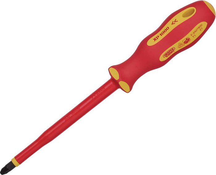 Tooled Up | Draper Draper Expert Ergo Plus VDE Insulated Pozi Screwdriver PZ3 150mm Draper Draper Expert Ergo Plus VDE Insulated Pozi Screwdriver PZ3 150mm