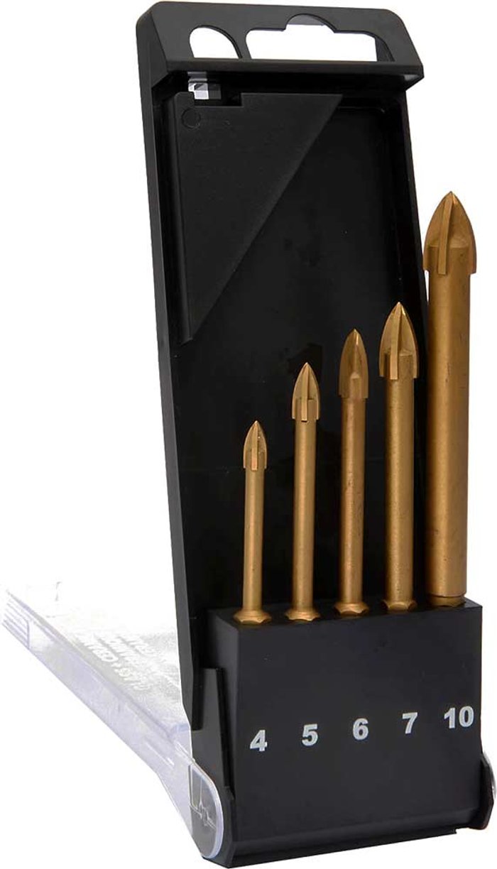 Tooled Up | CK Tools CK 5 Piece Glass and Tile Tct Drill Bit Set CK Tools CK 5 Piece Glass and Tile Tct Drill Bit Set