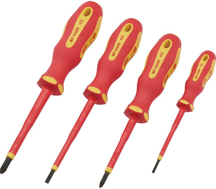 Tooled Up | Draper Draper Expert 4 Piece Ergo Plus VDE Insulated Screwdriver Set Draper Draper Expert 4 Piece Ergo Plus VDE Insulated Screwdriver Set
