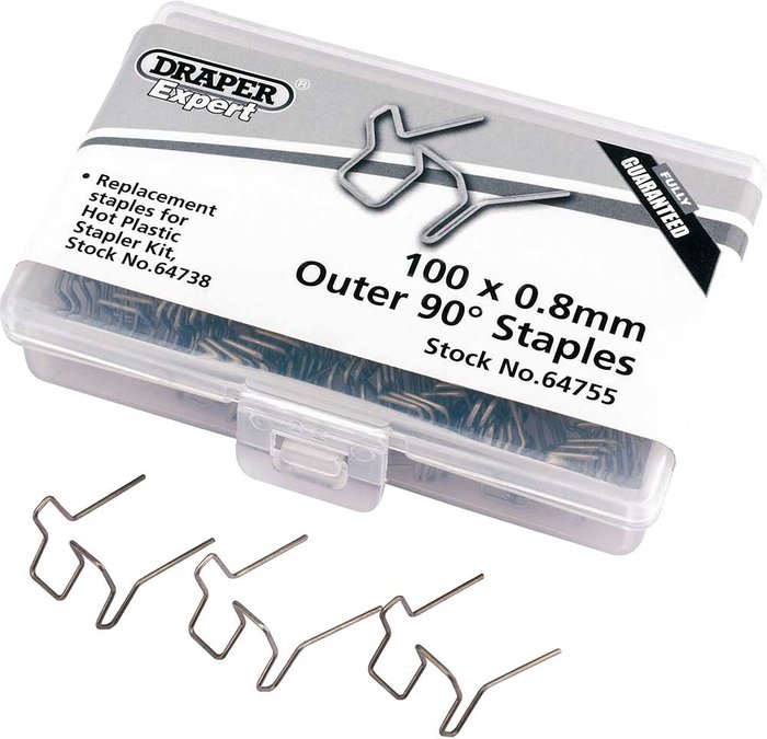 Tooled Up | Draper Draper Double U Staples for Hot Staplers 0.8mm Pack of 50 Draper Draper Double U Staples for Hot Staplers 0.8mm Pack of 50