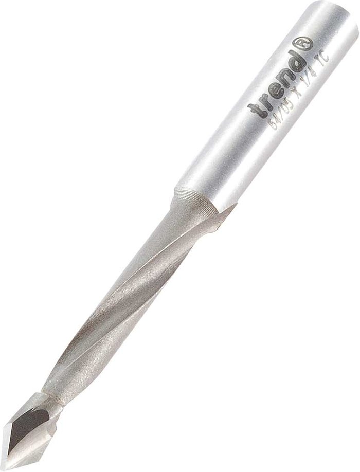 Tooled Up | Trend Trend Through Hole Router Drill 5mm 37mm 1/4 Trend Trend Through Hole Router Drill 5mm 37mm 1/4