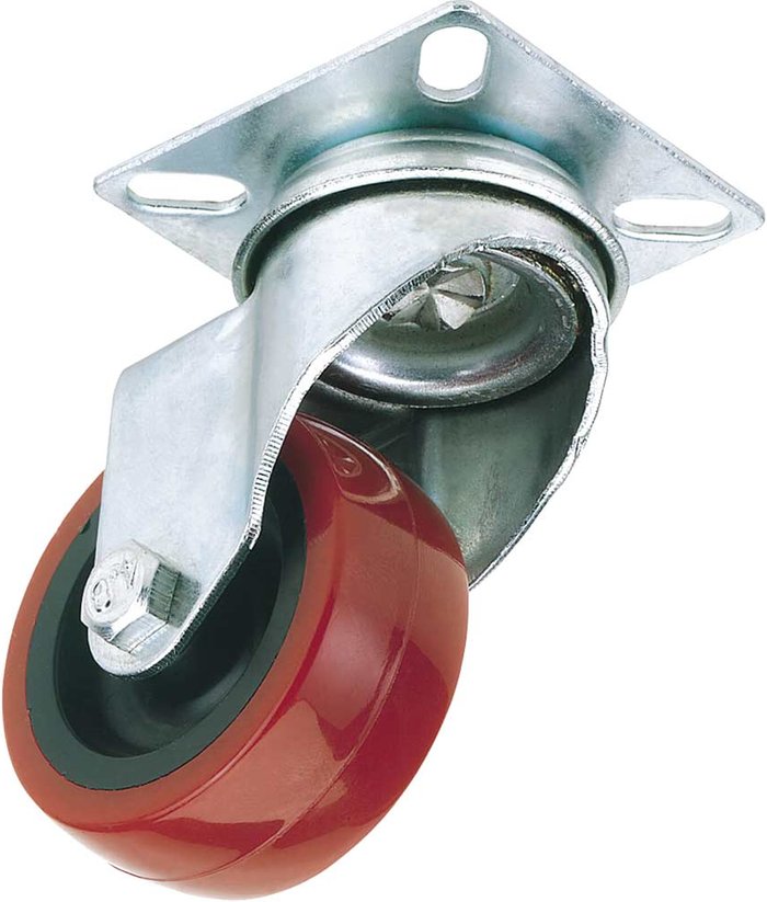 Tooled Up | Draper Draper Swivel Plate Fixing Polyurethane Wheeled Castor 50mm Draper Draper Swivel Plate Fixing Polyurethane Wheeled Castor 50mm