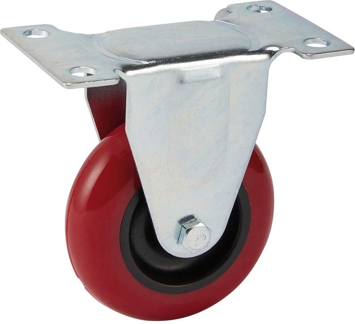 Tooled Up | Draper Draper Fixed Plate Fixing Polyurethane Wheeled Castor 75mm Draper Draper Fixed Plate Fixing Polyurethane Wheeled Castor 75mm