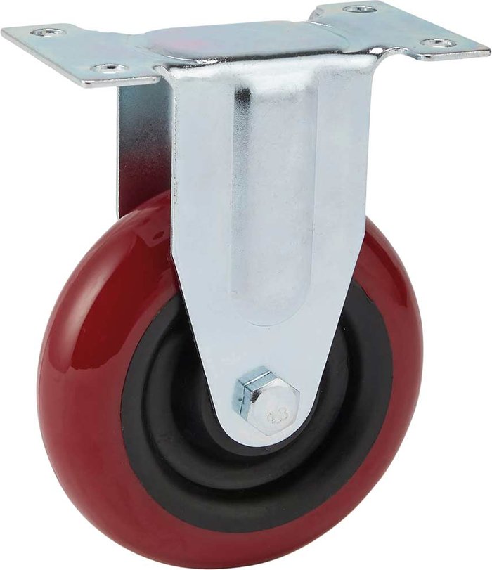Tooled Up | Draper Draper Fixed Plate Fixing Polyurethane Wheeled Castor 100mm Draper Draper Fixed Plate Fixing Polyurethane Wheeled Castor 100mm