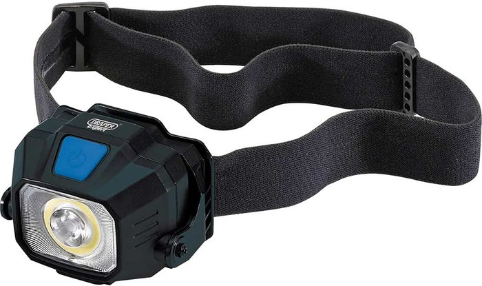 Tooled Up | Draper Draper Cob/Smd Led Wireless/Usb Rechargeable Head Torch 6W 400 Lumens Usb-c Cable Supplied Draper Draper Cob/Smd Led Wireless/Usb Rechargeable Head Torch 6W 400 Lumens Usb-c Cable Supplied