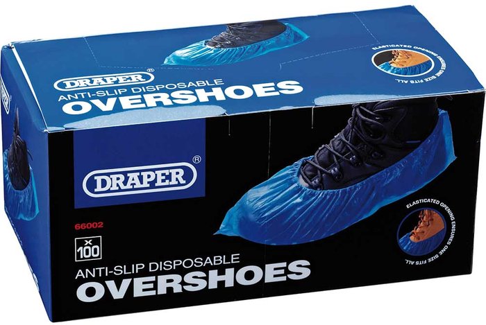 Tooled Up | Draper Draper Disposable Overshoe Covers Pack of 100 Draper Draper Disposable Overshoe Covers Pack of 100