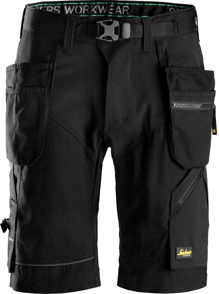 Tooled Up | Snickers Snickers 6904 FlexiWork Comfort Holster Pocket Shorts Black 41 Snickers Snickers 6904 FlexiWork Comfort Holster Pocket Shorts Black 41