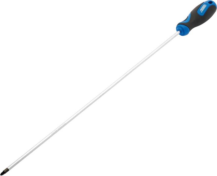 Tooled Up | Draper Draper Extra Long Reach Soft Grip Pozi Screwdriver PZ2 450mm Draper Draper Extra Long Reach Soft Grip Pozi Screwdriver PZ2 450mm