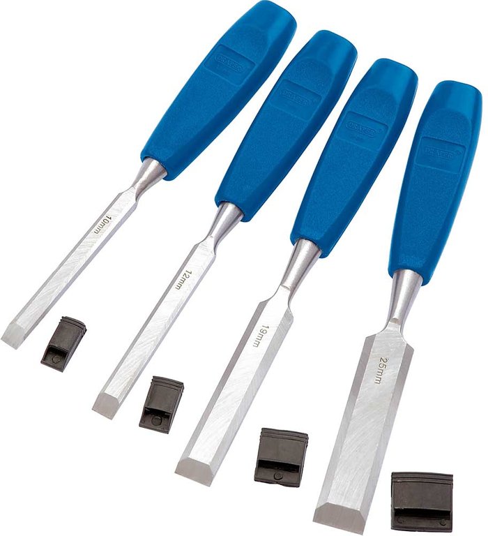 Tooled Up | Draper Draper 4 Piece Bevel Edge Wood Chisel Set Draper Draper 4 Piece Bevel Edge Wood Chisel Set