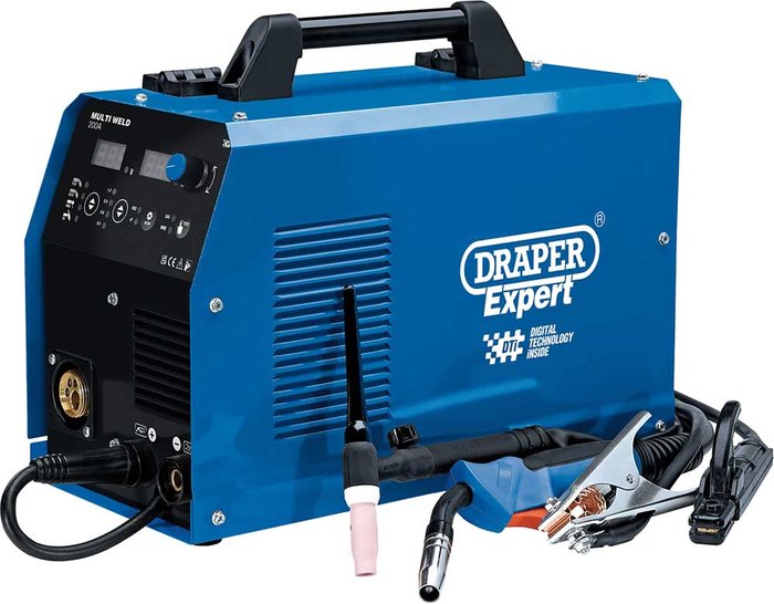 Tooled Up | Draper Draper 3-in-1 Multi-process Welder Dti 200A Draper Draper 3-in-1 Multi-process Welder Dti 200A